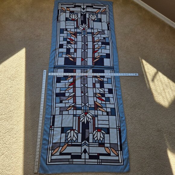 NEW Frank Lloyd Wright Water Lillies Scarf Silk/Viscose/Poly - Picture 2 of 11